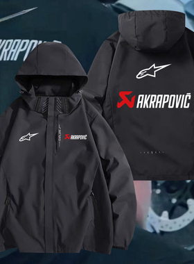 a星天蝎黑色冲锋衣外套男士春秋冬季新款防风防水潮流大码夹克服