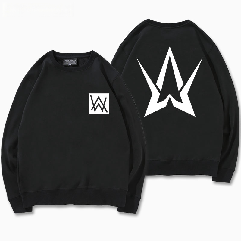 艾伦沃克秋冬季加绒加厚圆领卫衣