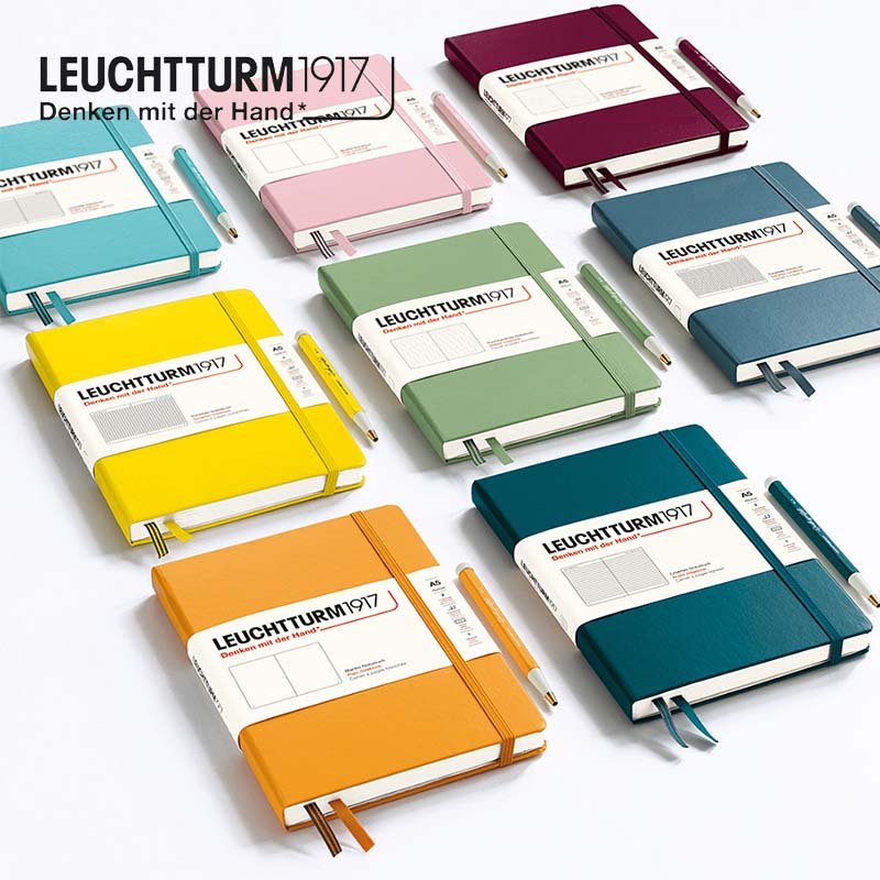 LEUCHTTURM 德国灯塔笔记本子手账a5经典硬皮手账商务横线空白自由送礼ins学习日记记事本LEUCHTTURM1917