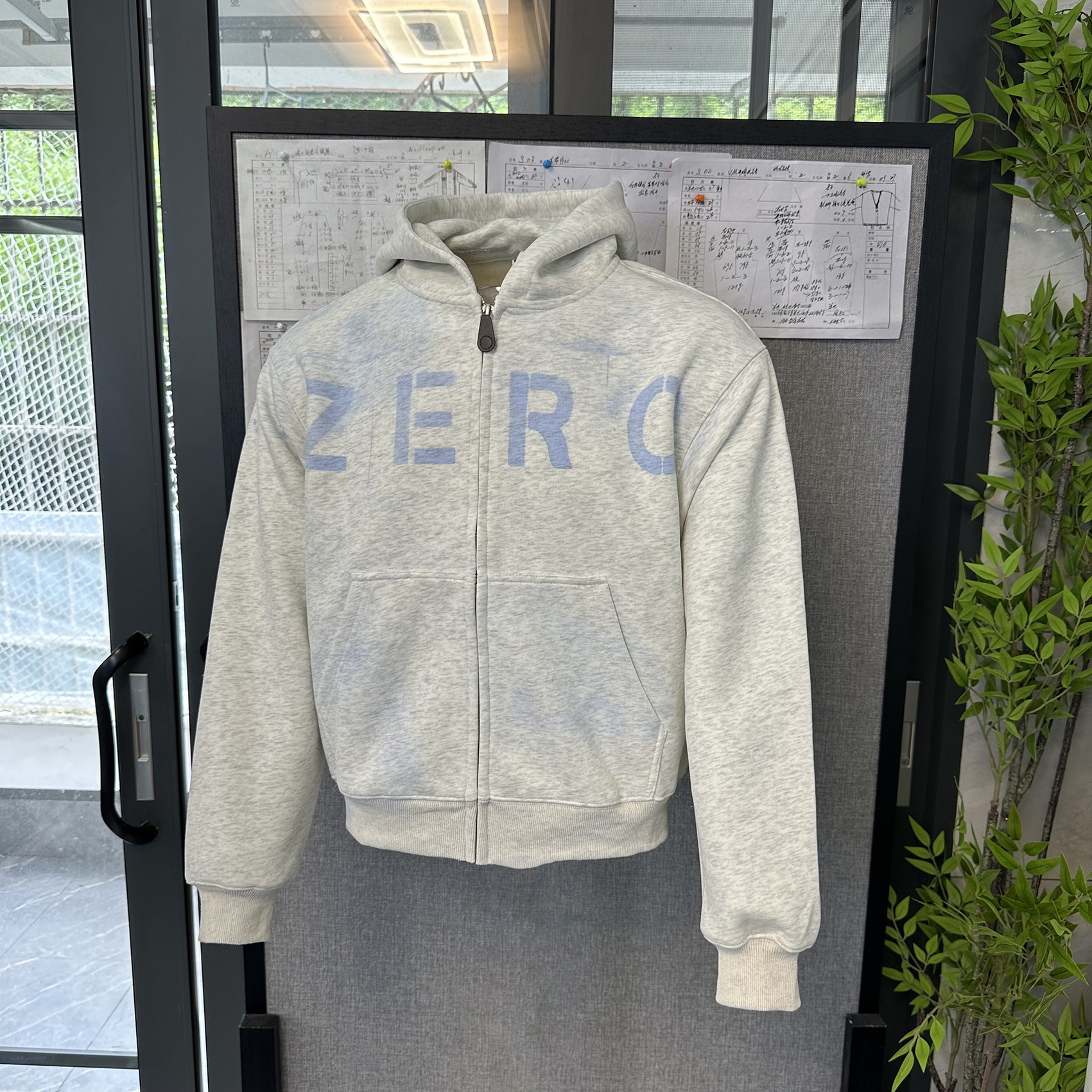 卫衣连帽开衫外套短宽boxy