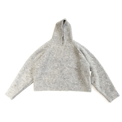 Basic annals羊毛混纺系列卫衣毛衣短宽上衣插肩袖boxyfit超暖