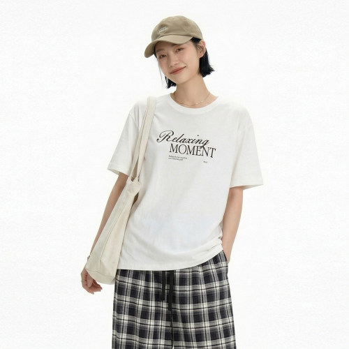 天丝棉字母印花短袖T恤女