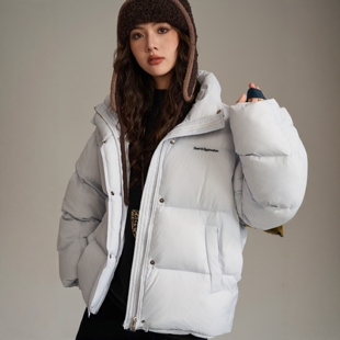 艾米可多羽绒服立领女生中大童青少年装洋气韩版休闲宽松冬季新款