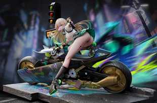 RX模玩代购先行迷因工作室飙车学姐雕像