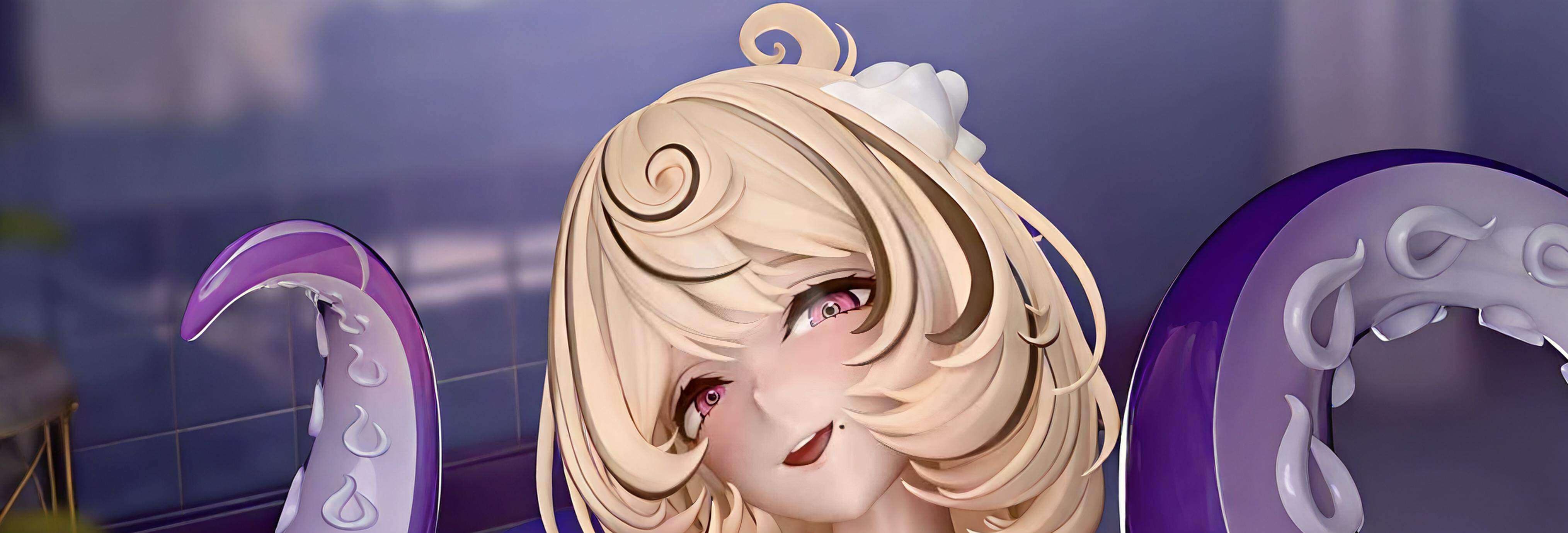 RX模玩代购［定金］妖萌萌工作室泡澡章鱼妹雕像