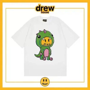 Drew 美式潮牌印花短袖t恤夏季男女士情侣装半袖贾斯汀比伯上衣te