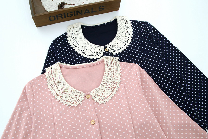 대외 무역 일본 오리지널 싱글 데이 싱글 여성 긴팔 출산복 긴 감금 옷 간호 잠옷 산후 수유복