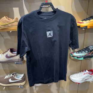 Nike耐克Jordan印花短袖T恤男圆领宽松运动黑色半袖 IF3065-010