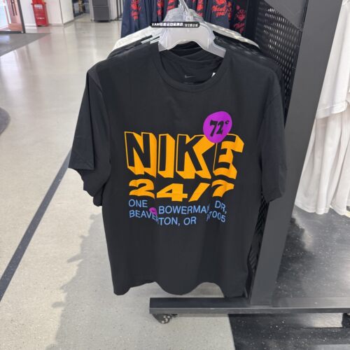 耐克Nike24/7字母印花圆领T恤