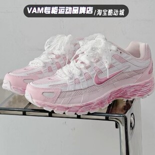 Nike耐克 定制 粉冠莓莓 春夏轻盈复古女子低帮跑鞋 6000 球鞋