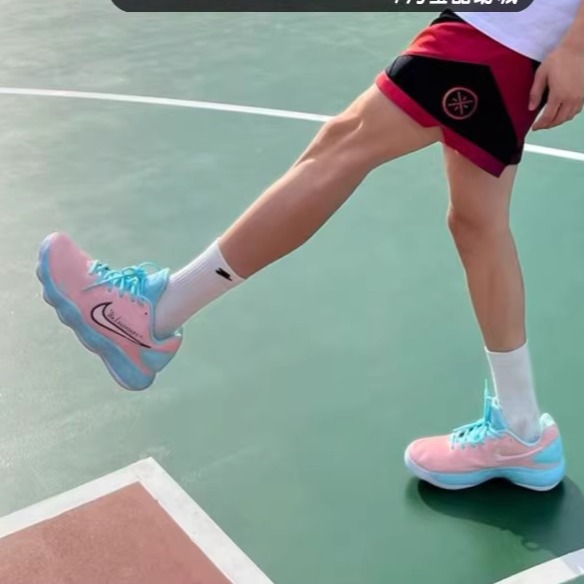 球鞋定制 耐克NikeHyperdunk x HD2017 薄荷绿樱花粉 实战篮球鞋