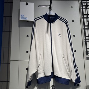 华夫格外套夹克KC2618 韩版 阿迪达斯Adidas三叶草2025新款 男女同款