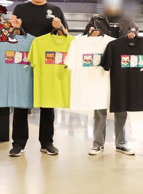 断码清仓 Nike耐克短袖男AF1空军漫画T恤CT6528 DH0012-100-010