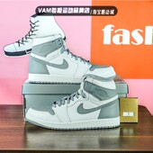 555088 Air 037 AJ1 耐克男白灰山羊高帮复古休闲篮球鞋 Jordan