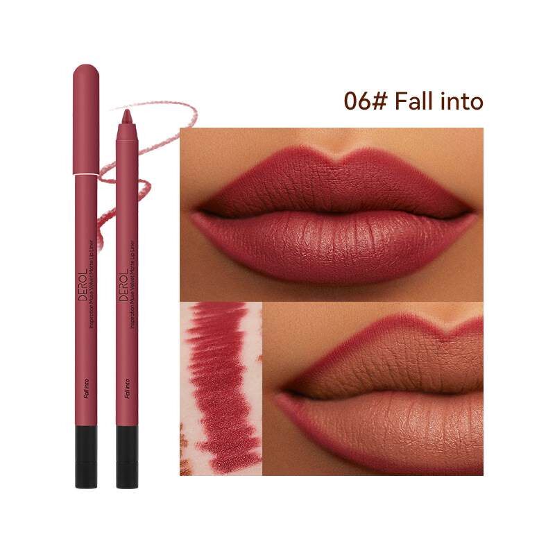 Waterproof Nude Brown Lip Liner Lipstick Pencil Matte Red Pi