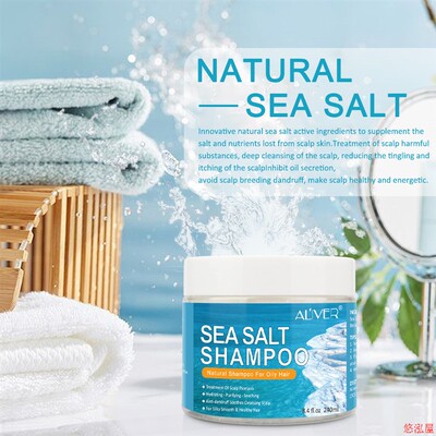 Natural Sea Salt Shampoo Hair Scalp Psoriasis Itching Dandru