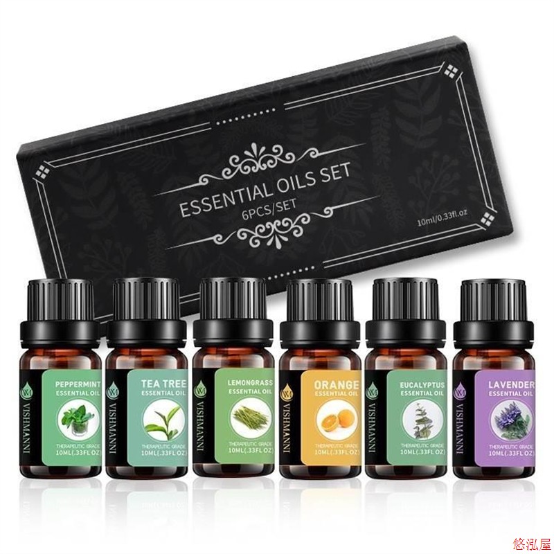 Essential Oils 6 Gift Set Pure Essential Oils香薰按摩精油