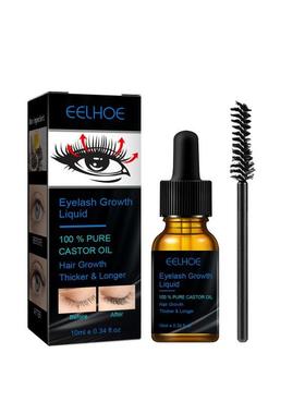 Castor oil eyelash liquid naturally thickens eyelashes