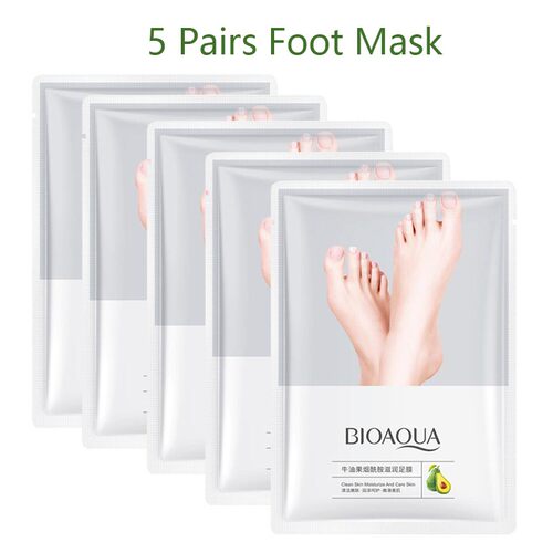 5Pairs Avocado Niacinamide Moisturizing Foot Mask Sheet Pack