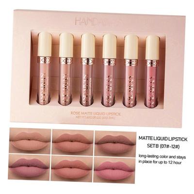 Matte Liquid Lipstick Makeup Set Cup Waterproof Lip Glos唇彩