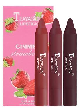 Three pack Velvet Matte Lipsticks Pencil Waterproof Long