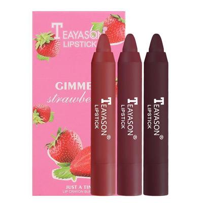 Three pack Velvet Matte Lipsticks Pencil Waterproof Long