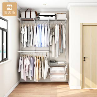 美达斯1.6m宽步入式金属衣帽间开放式衣柜储物间定制整体衣柜简易