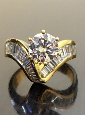 欧美几何梯方形戒指 跨境不规则时尚指环