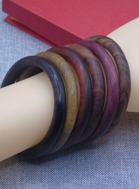 民族风个性饰品男女通用黑檀绿檀鸡血藤复古手镯