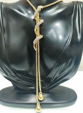 女式长款蛇形毛衣链秋冬百搭配饰品设计感可调节项链