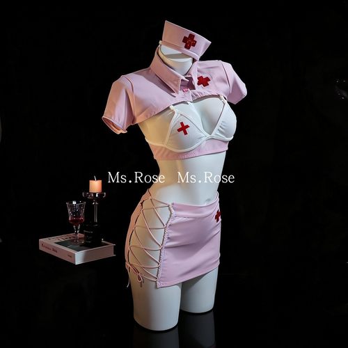 Ms Rose性感护士制服cos肚兜床性感上战袍小个子角色扮演qq衣服女