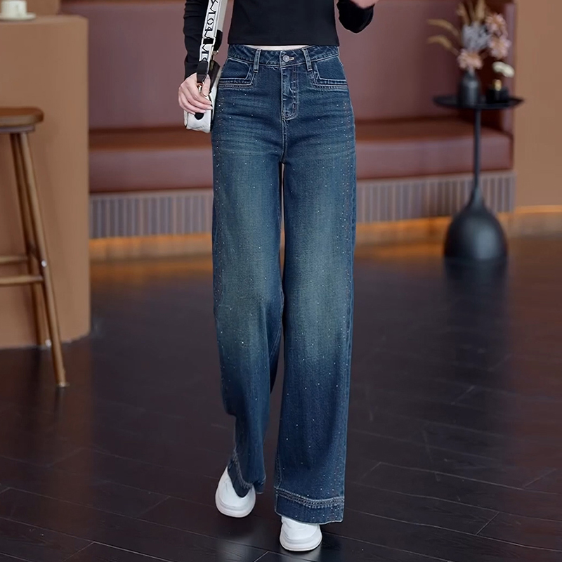 新款显瘦窄版直筒休闲百搭长裤女