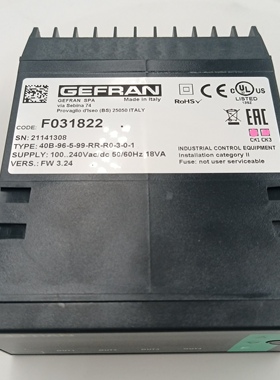 意大利GEFRAN杰弗伦F031822现货20个原装40B-96-5-99-RR-R0-3-0-1