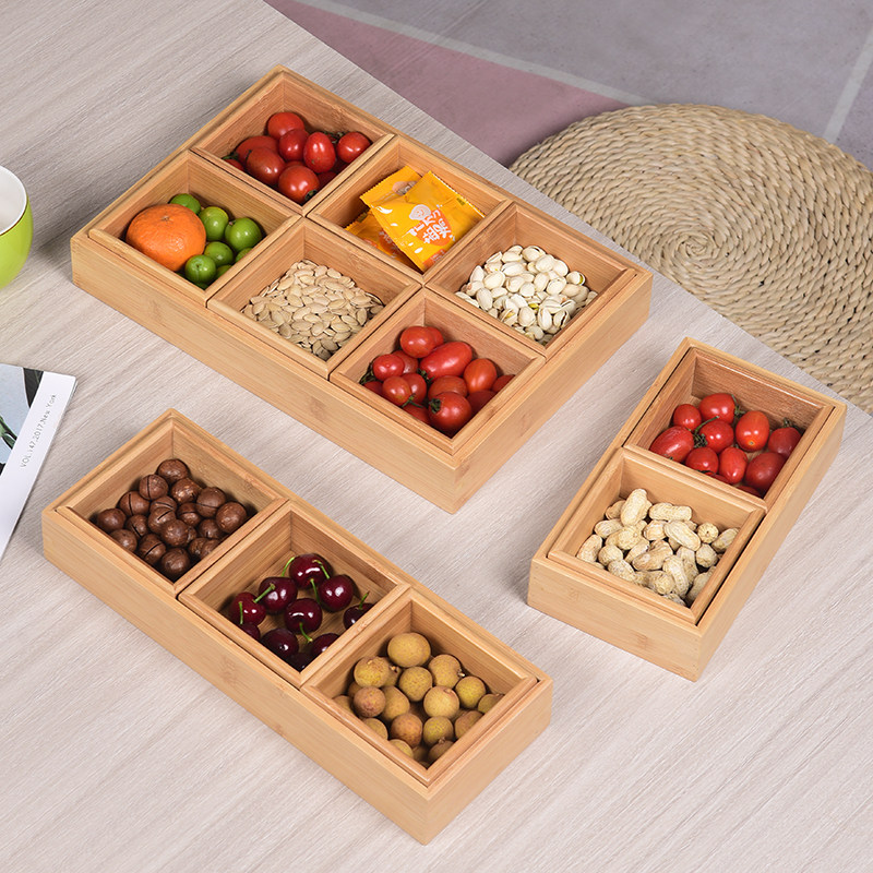 竹木九宫格托盘餐具火锅配菜拼盘客厅干果盒围炉零食点心收纳盒木,餐饮具,果盆/果盘/果篮,淘宝优惠券,粉丝福利购,淘宝优惠卷