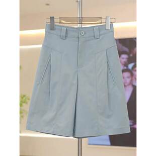 短裤 高腰显瘦休闲A字阔腿裤 女夏季 2026新款 薄款 拉夏贝尔五分西装