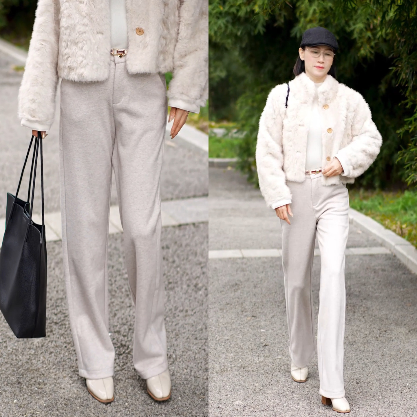 拉夏贝尔高级感羊毛呢休闲裤女2025秋冬新款加绒高腰显瘦阔腿裤子,女装/女士精品,大码裤装,淘宝优惠券,粉丝福利购,淘宝优惠卷