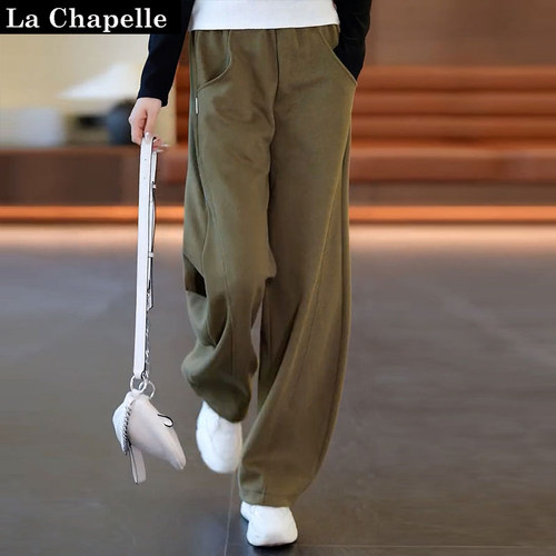 拉夏贝尔高腰休闲窄版香蕉裤