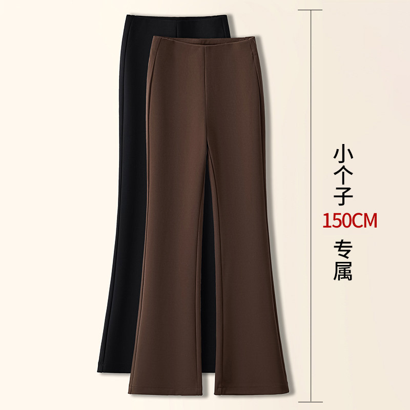 拉夏贝尔咖色加绒微喇裤女秋冬季2025年新款高腰显瘦休闲喇叭裤子,女装/女士精品,大码裤装,淘宝优惠券,粉丝福利购,淘宝优惠卷