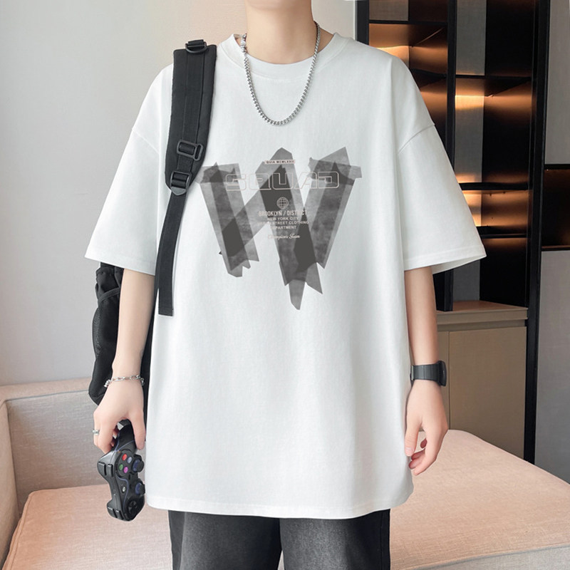 青少年夏装纯棉短袖t恤男大童夏季2026新款初中高中学生帅气夏装