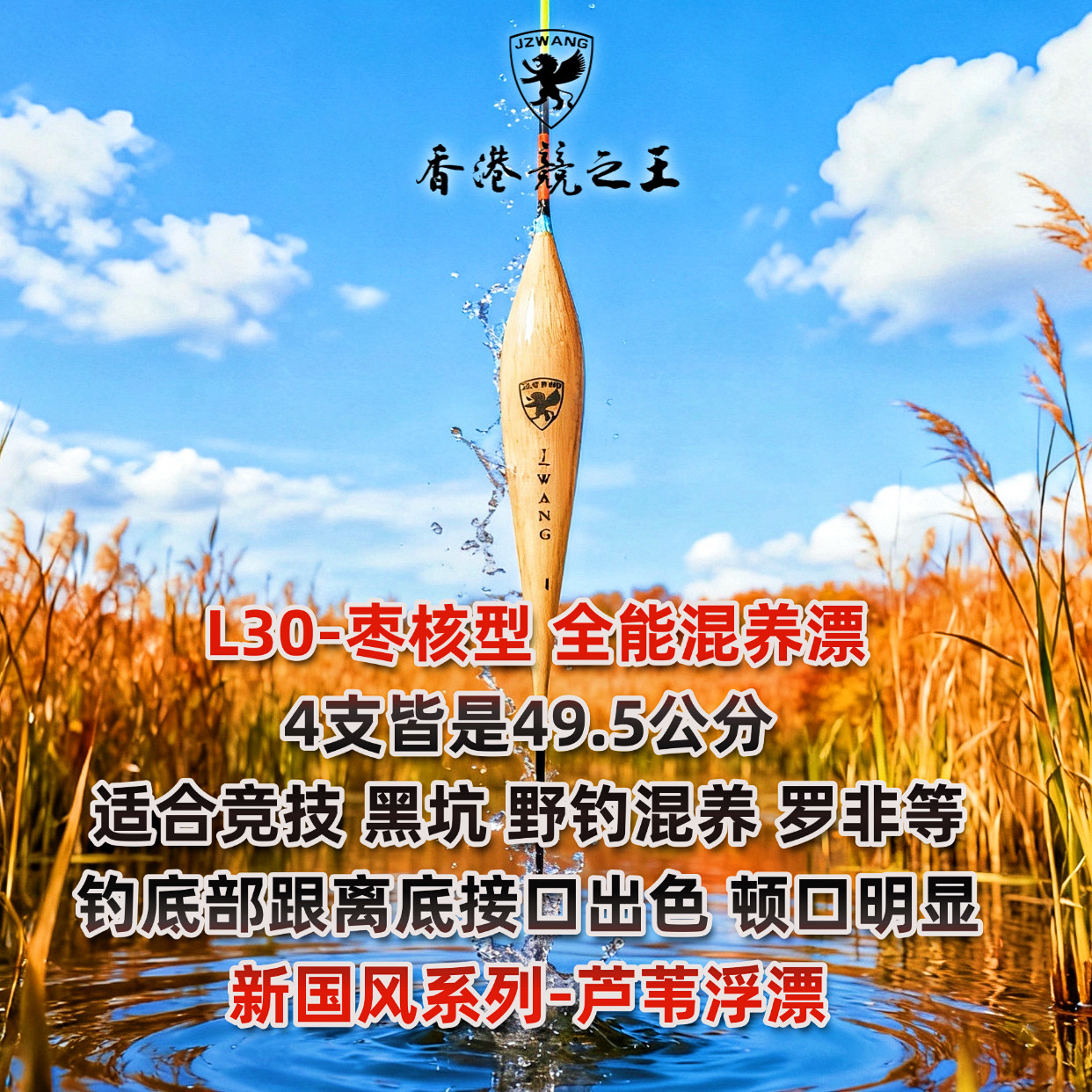 L30 50公分芦苇浮漂中扁尾 枣核型全能混养 JZW