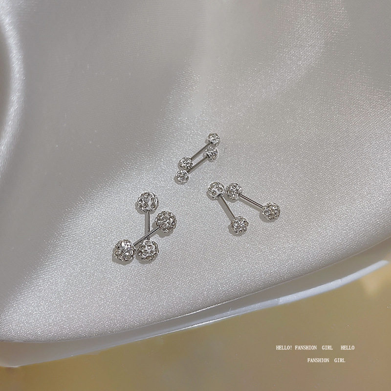 【饰全饰美】925银针养耳套装小耳钉ins潮高级设计感双头圆珠镶钻,饰品/流行首饰/时尚饰品新,银饰耳饰,淘宝优惠券,粉丝福利购,淘宝优惠卷