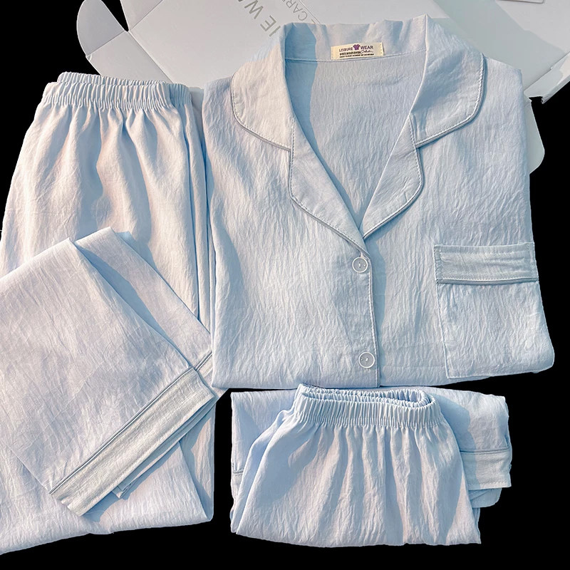 baby小狗睡衣女春秋夏季2026新款云朵棉长袖短袖夏天三件套家居服