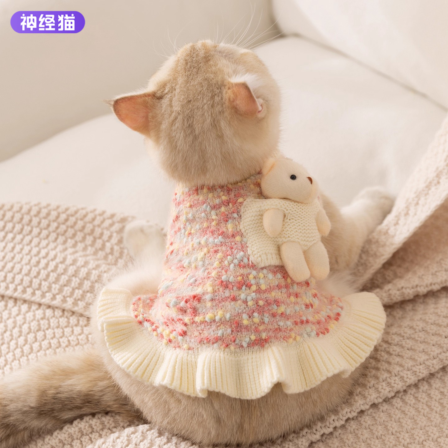 猫咪毛衣保暖背心防掉毛