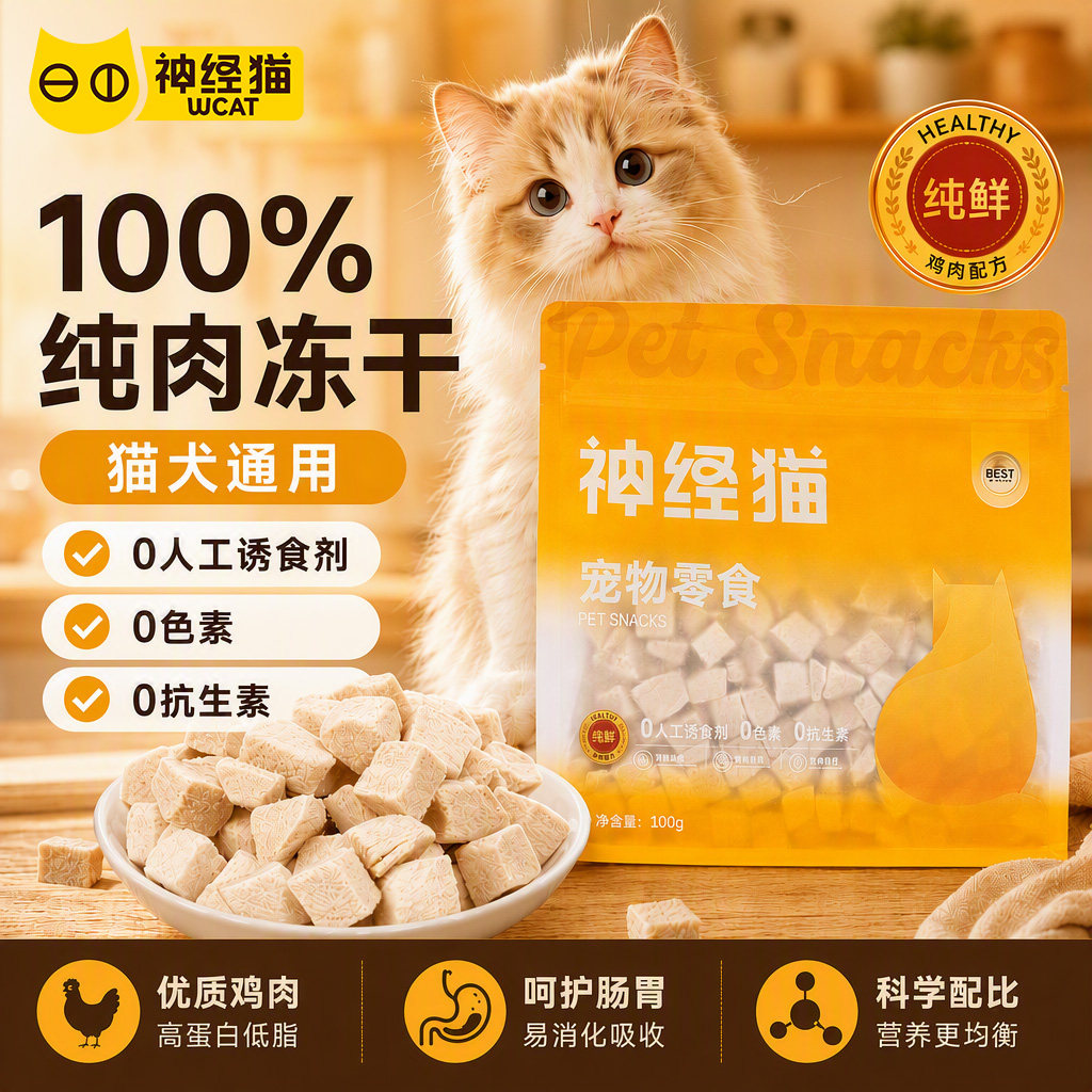 冻干鸡肉粒猫零食不吃包退图片
