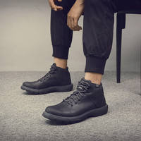 cat men's shoes, Martin boots, autumn new style British retro workwear shoes, Gaobang Trendy men's genuine leather casual shoes thumbnail 6