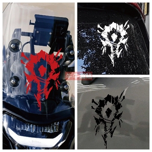 牛牛潮贴魔兽世界WOW为了部落标志力量与荣耀鲜血摩托车个性车贴