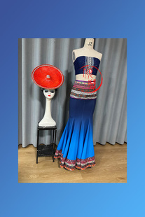 花腰姑娘服装傣族少数民族儿童舞蹈演出服第十二届荷花奖翘边斗笠