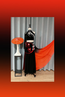 花腰傣族舞蹈服艺考定制大裙摆表演民族演出服斗笠