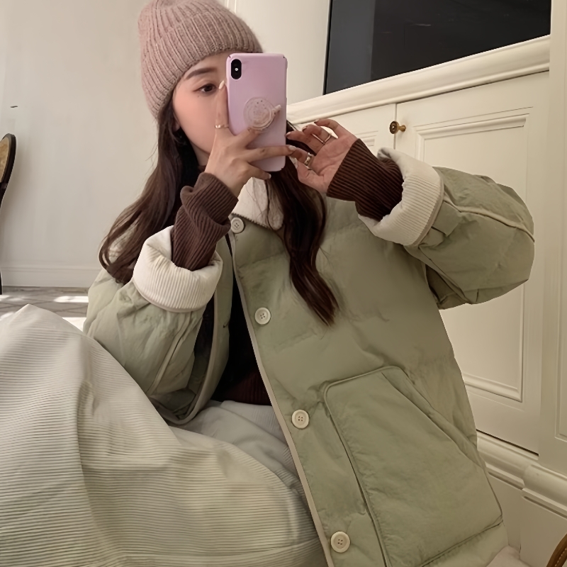 芯依梦羽绒棉短款韩版宽松棉服