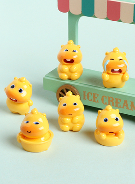 卡通水豚动物萌粒树脂工位摆件